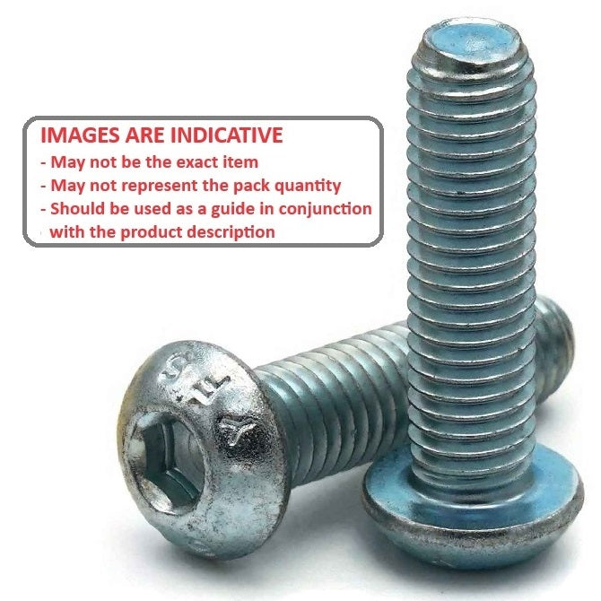 1092895 | SC100M-050-B-SK-CZ (PK-50) --- Button Screws - M10 - 10x1.5mm - 50 mm - Zinc Plated Steel Socket Screw