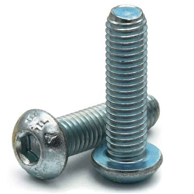 Button Screws - M4 - 4x0.7mm - 50 mm - Zinc Plated Steel Socket