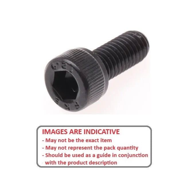 Vis 0-80 UNF x 4,8 mm Acier Haute Résistance Oxyde Noir - Douille à Capuchon - MBA (Pack de 5)