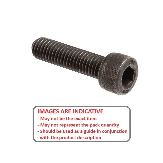 Vis 5/8-11 UNC x 63,5 mm Acier Haute Résistance Oxyde Noir - Douille à Capuchon - MBA (Pack de 5)