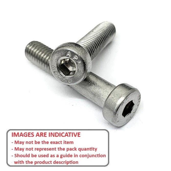 1053000 | SC040M-012-LH-SK-S6L (PK-2) --- Low Head Socket Screws - M4x0.7 12x7 mm 316L Stainless - Stainless Steel 316L Screw
