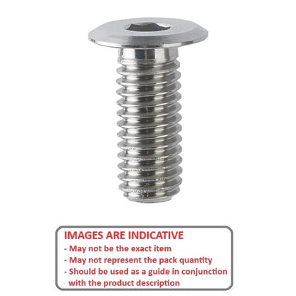 1067235 | SC060M-018-ULH-SKT-S4 (Each) --- Ultra Low Head Screws - M6 - 6x1mm - 18 mm - 304 Stainless Socket Screw