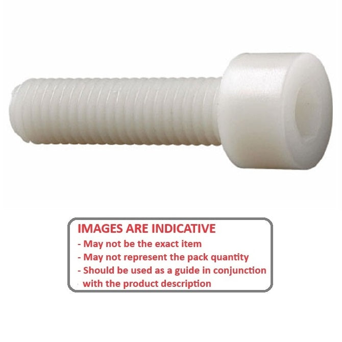 1042080 | SC028C-013-C-SK-N (PK-50) --- Socket Cap Screws - 4-40 UNC - 2.85mm - 12.7 mm - Nylon - Zytel 101 - Screw