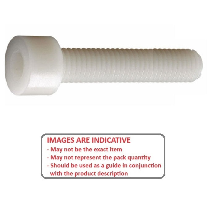 1042193 | SC028C-025-C-SK-N (PK-10) --- Socket Cap Screws - 4-40 UNC - 2.85mm - 25.4 mm - Nylon - Zytel 101 - Screw
