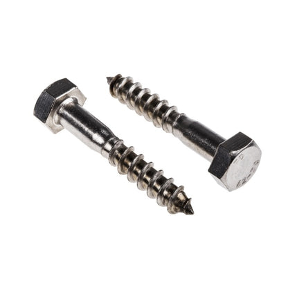 1100666 | SCT1200-150-CO-S6 (PK-25) --- Coach Screws - Approx Diameter M12 - 150 mm - Stainless Steel 316 Similar to A4, 18-10 Screw