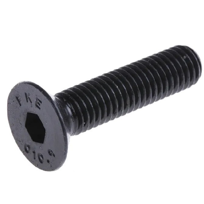 Vite 3/4-10 BSW x 76,2 mm Acciaio ad alta resistenza Ossido nero - Presa svasata - MBA (confezione da 25)