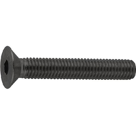 Vite M3 x 50 mm - Acciaio ad alta resistenza in ossido nero - Presa svasata - MBA (confezione da 50)