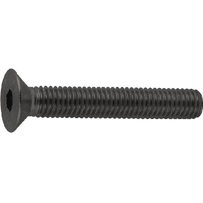 Vite 3-48 UNC x 15,9 mm in acciaio ad alta resistenza ossido nero - presa svasata - MBA (confezione da 50)