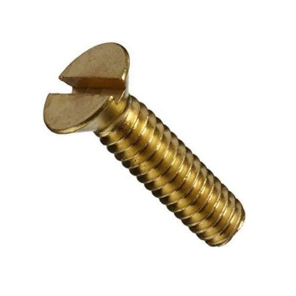 Countersunk Screws - M6 - 6x1mm - 20 mm - Brass Slotted