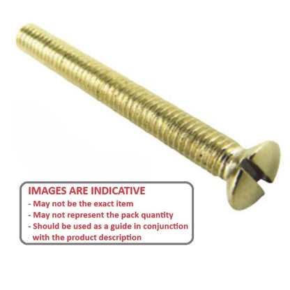 1053721 | SK040M-020-SL-BR (PK-200) --- Countersunk Screws - M4 - 4x0.7mm - 20 mm - Brass Slotted Screw
