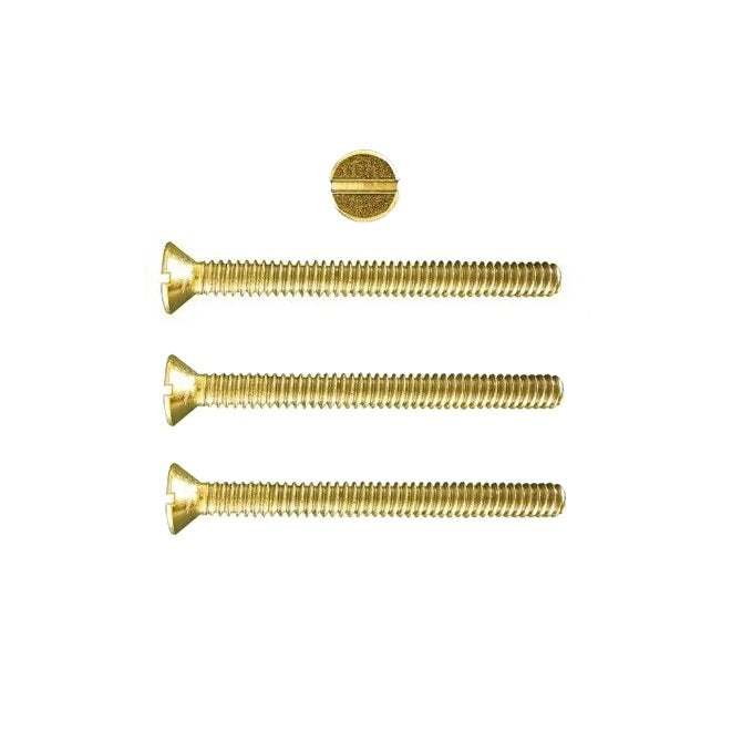 1082304 | SK080M-040-SL-BR (PK-50) --- Countersunk Screws - M8 - 8x1.25mm - 40 mm - Brass Slotted Screw