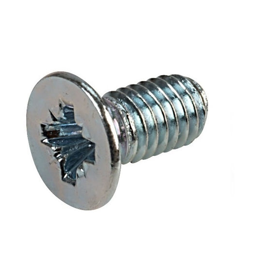 Countersunk Screws - M6 - 6x1mm - 16 mm - Zinc Plated Steel Pozidrive