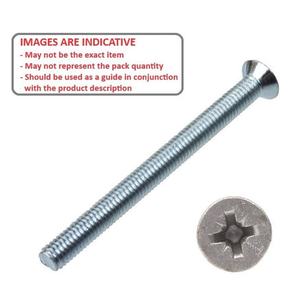 1063530 | SK050M-050-PZ-CZ (PK-50) --- Countersunk Screws - M5 - 5x0.8mm - 50 mm - Zinc Plated Steel Pozidrive Screw