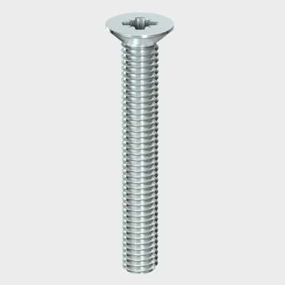 1068979 | SK060M-065-PZ-CZ (PK-50) --- Countersunk Screws - M6 - 6x1mm - 65 mm - Zinc Plated Steel Pozidrive Screw