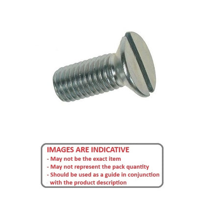 1066254 | SK060M-010-SL-CZ (PK-100) --- Countersunk Screws - M6 - 6x1mm - 10 mm - Zinc Plated Steel Slotted Screw
