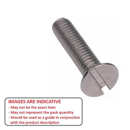 1056915 | SK048W-016-SL-CZ (PK-100) --- Countersunk Screws - 3/16-24 BSW - 4.76mm - 15.9 mm - Zinc Plated Steel Slotted Screw