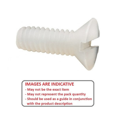 1040671 | SK022C-005-SL-N (PK-4) --- Countersunk Screws - 2-56 UNC - 2.18mm - 4.8 mm - Nylon - Zytel 101 - Slotted Screw