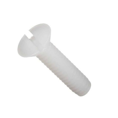 Vis 10-32 UNF x 19,1 mm Nylon - Fraisée Fendue - MBA (Pack de 75)