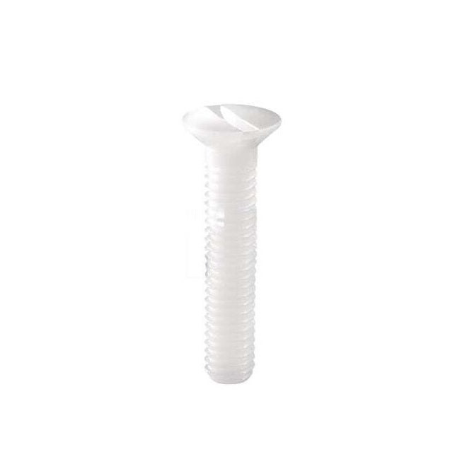 Vis M4 x 30 mm - Nylon - Fraisée Fendue - MBA (Pack de 10)