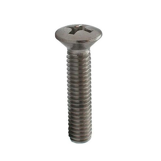Countersunk Screws - M6 - 6x1mm - 20 mm - 304 Stainless Oval Top