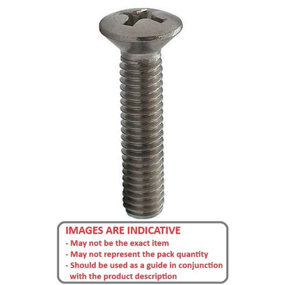 1061961 | SK050M-025-O-PH-S4 (PK-10) --- Countersunk Screws - M5 - 5x0.8mm - 25 mm - 304 Stainless Oval Top Screw