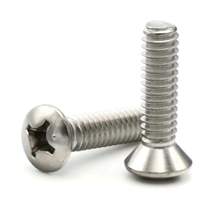 1052072 | SK040M-012-O-PH-S4 (PK-10) --- Countersunk Screws - M4 - 4x0.7mm - 12 mm - 304 Stainless Oval Top Screw
