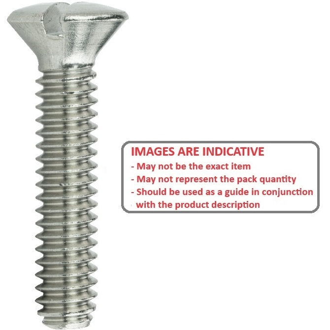 1044518 | SK030M-016-O-SL-S4 (PK-50) --- Countersunk Screws - M3 - 3x0.5mm - 16 mm - 304 Stainless Oval Top Screw