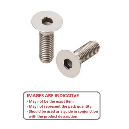 1085873 | SK095C-013-SK-S4 (PK-5) --- Countersunk Screws - 3/8-16 UNC - 9.53mm - 12.7 mm - 304 Stainless Socket Screw