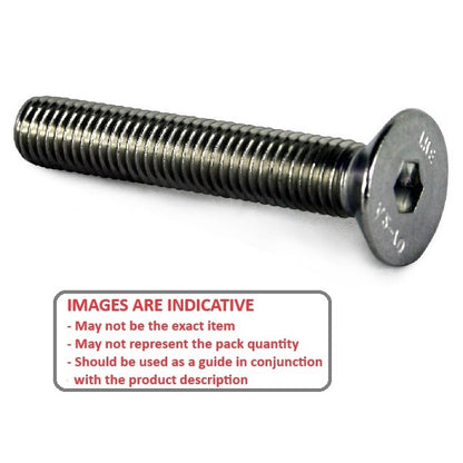 1082648 | SK080M-055-SK-S6 (PK-100) --- Countersunk Screws - M8 - 8x1.25mm - 55 mm - 316 Stainless Socket Screw