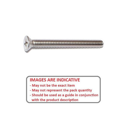 1082994 | SK080M-080-PH-S4 (PK-100) --- Countersunk Screws - M8 - 8x1.25mm - 80 mm - 304 Stainless Phillips Screw