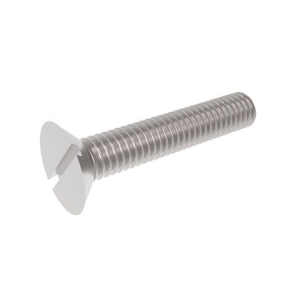 1040725 | SK022C-010-SL-S4 (PK-10) --- Countersunk Screws - 2-56 UNC - 2.18mm - 9.5 mm - 304 Stainless Slotted Screw