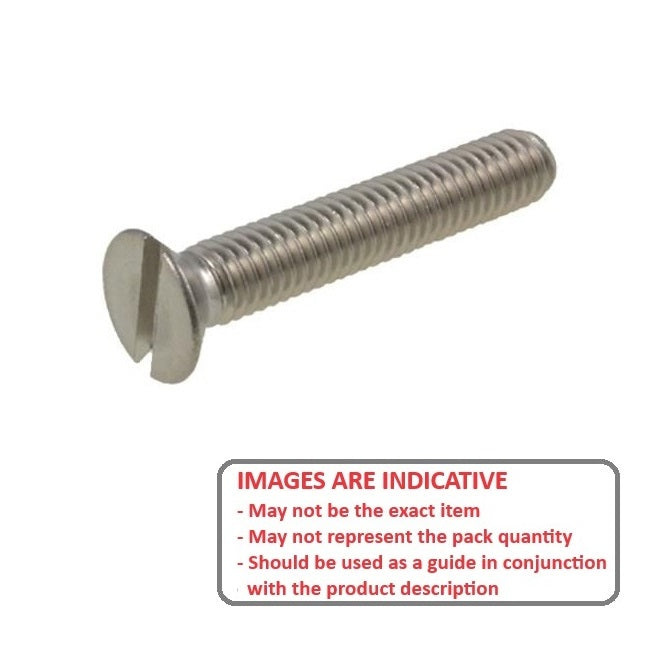 1039575 | SK020M-010-SL-S4 (PK-10) --- Countersunk Screws - M2 - 2x0.4mm - 10 mm - 304 Stainless Slotted Screw