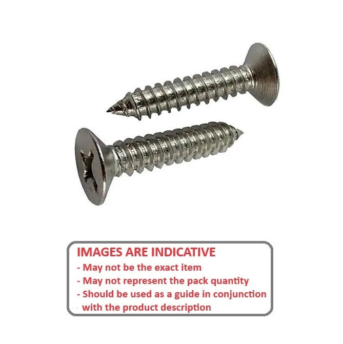 1042305 | SKT0285-010-PH-S4 (PK-20) --- Self Tapping Screws - 2.85mm - 4 Gauge - 9.5 mm - 4 Countersunk - Stainless Steel 304 Similar to A2, 18-8 HRB80 Screw