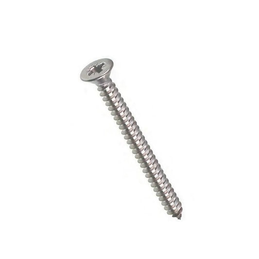 Self Tapping Screws - 6.35x31.8 mm - 14  Countersunk - Stainless Steel 304 Similar to A2, 18-8 HRB80