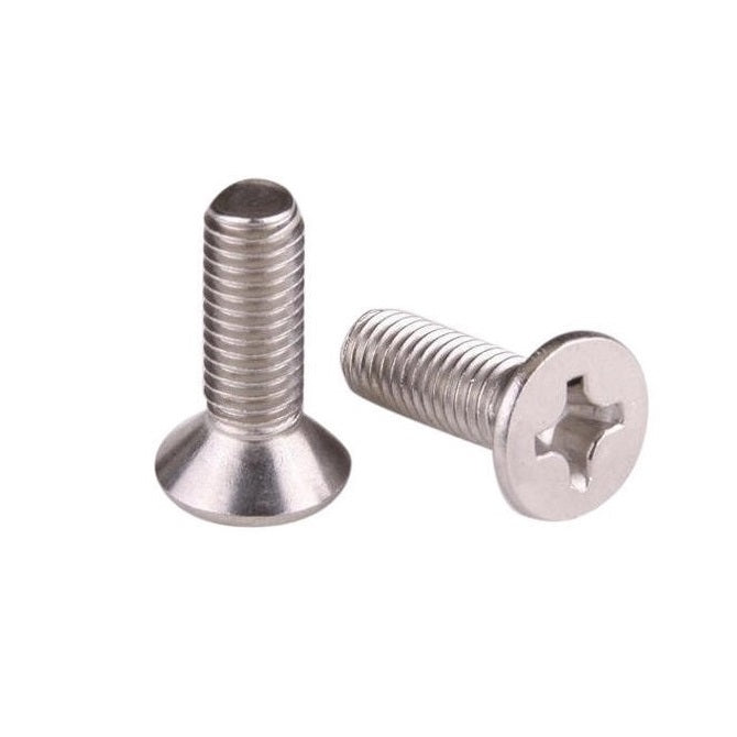 Countersunk Screws - M4 - 4x0.7mm - 10 mm - Titanium CP Grade 2 Phillips