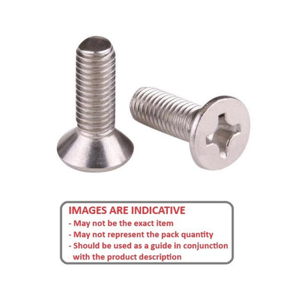 1052449 | SK040M-008-PH-TC1 (PK-10) --- Countersunk Screws - M4 - 4x0.7mm - 8 mm - Titanium CP Grade 1 Phillips Screw