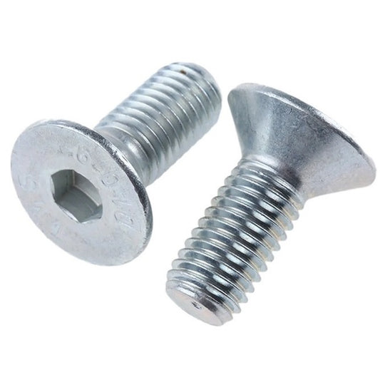 Vite M3 x 5 mm - Acciaio zincato - Presa svasata - MBA (confezione da 100)