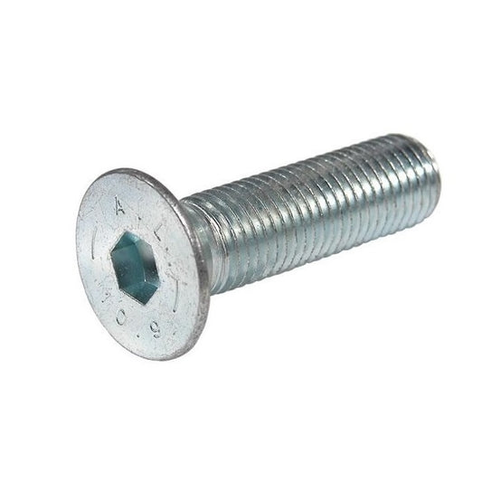 Vite M3 x 10 mm - Acciaio zincato - Presa svasata - MBA (confezione da 100)