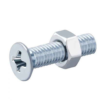 1061799 | SK050M-020-PH-CZ (PK-100) --- Countersunk Screws - M5 - 5x0.8mm - 20 mm - Zinc Plated Steel Phillips Screw