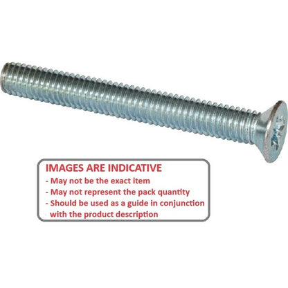 1050281 | SK035C-038-PH-CZ (PK-50) --- Countersunk Screws - 6-32 UNC - 3.5mm - 38.1 mm - Zinc Plated Steel Phillips Screw