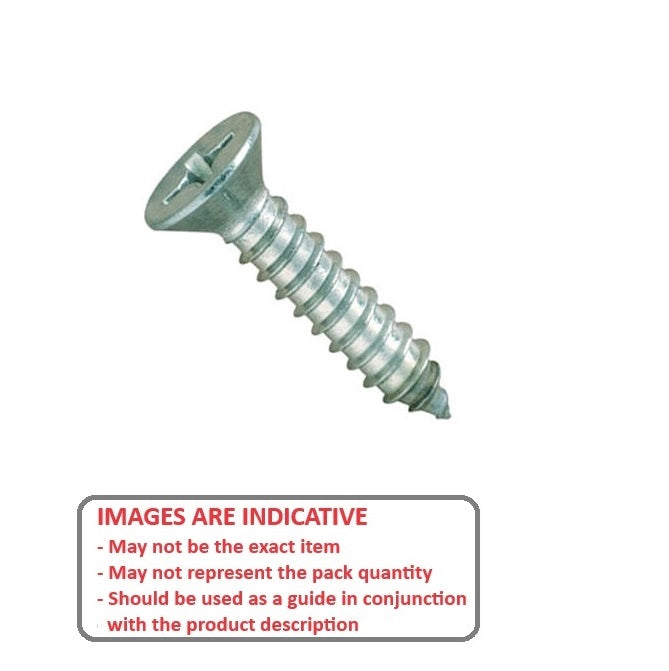 1048771 | SKT0350-010-PH-CZ (PK-100) --- Self Tapping Screws - 3.5x9.5 mm - 6 Countersunk - Zinc Plated Steel Screw