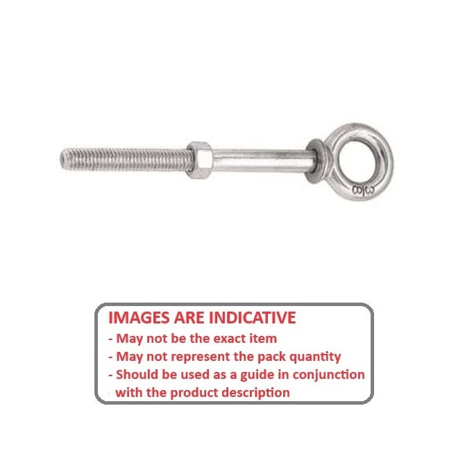 1088842 | CHE-116RS --- Partial Threaded Shank Eye Bolts - 3/8-16 UNC (9.53mm) x 63.5 mm x 19.05 mm