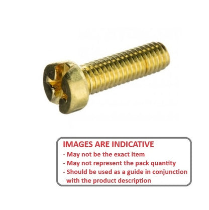 1053057 | SC040M-012-F-PH-BR (PK-10) --- Fillister Head Screws - M4 - 4x0.7mm - 12 mm - Brass Phillips Screw
