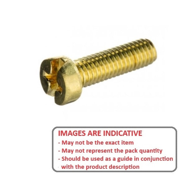 1065793 | SC060M-012-F-PH-BR (PK-200) --- Fillister Head Screws - M6 - 6x1mm - 12 mm - Brass Phillips Screw