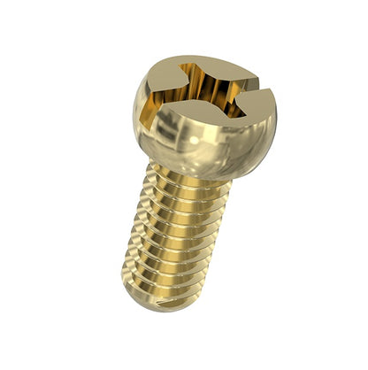 1066758 | SC060M-020-F-PH-BR (PK-200) --- Fillister Head Screws - M6 - 6x1mm - 20 mm - Brass Phillips Screw