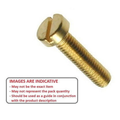 1056085 | SC047B-038-F-SL-BR (PK-200) --- Fillister Head Screws - 2BA - 4.7mm - 38.1 mm - Brass Slotted Screw