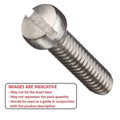 1045002 | SC030M-008-F-SL-S4 (PK-20) --- Fillister Head Screws - M3 - 3x0.5mm - 8 mm - 304 Stainless Slotted Screw