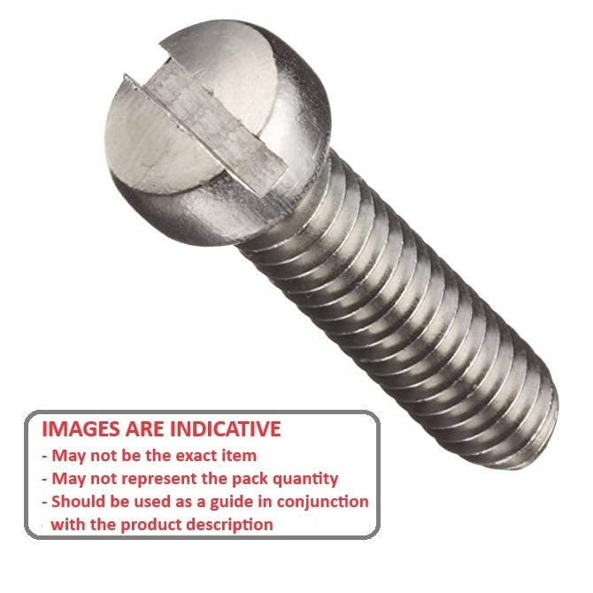 1045989 | SC030M-025-F-SL-S4 (PK-40) --- Fillister Head Screws - M3 - 3x0.5mm - 25 mm - 304 Stainless Slotted Screw