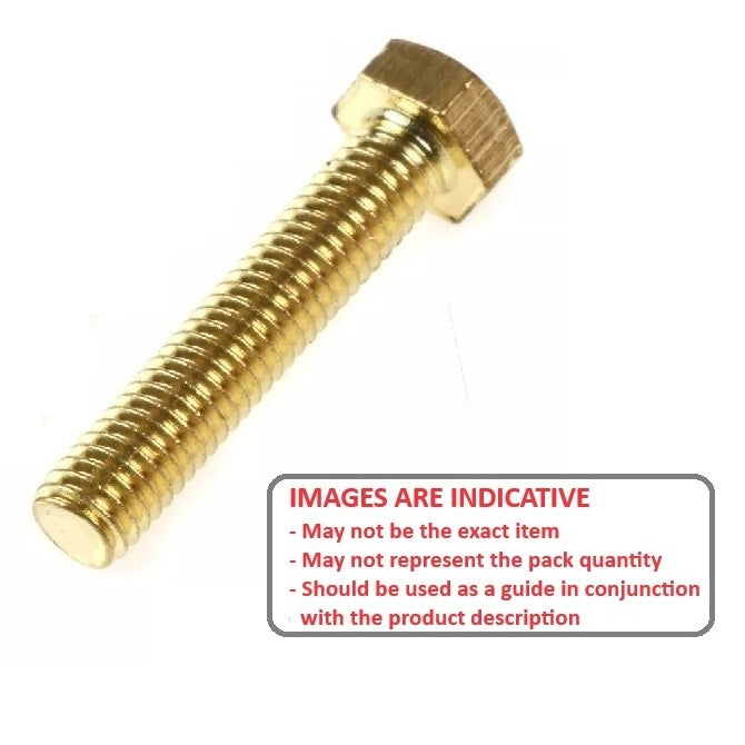 1037779 | SC015F-006-H-BR (PK-10) --- Hex Head Screws - 0-80 UNF - 1.52mm - 6.3 mm - Brass Screw