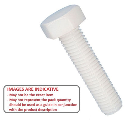 1050228 | SC035C-025-H-SL-N (PK-50) --- Hex Head Screws - 6-32 UNC - 3.5mm - 25.4 mm - Nylon - Zytel 101 - Slotted Screw